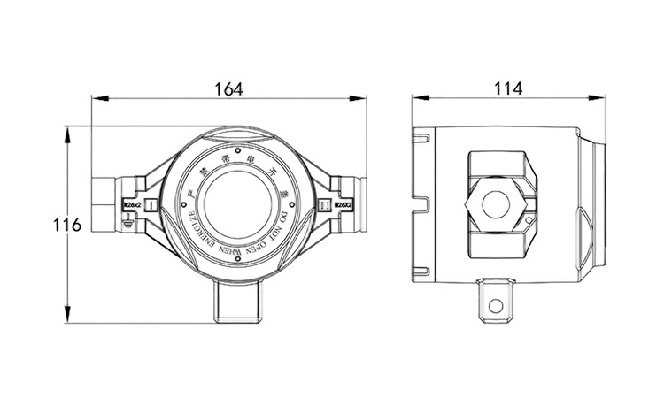 火焰探測(cè)器尺寸圖 火焰探測(cè)器尺寸圖